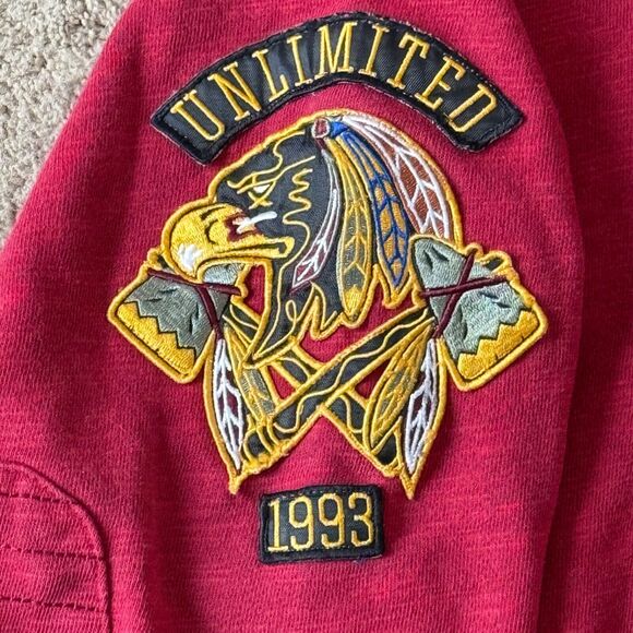 Vintage Ecko UNLTD Hoodie 20th Anniversary Aztec Embroidered Patches Y2K 2XL - Picture 3 of 10